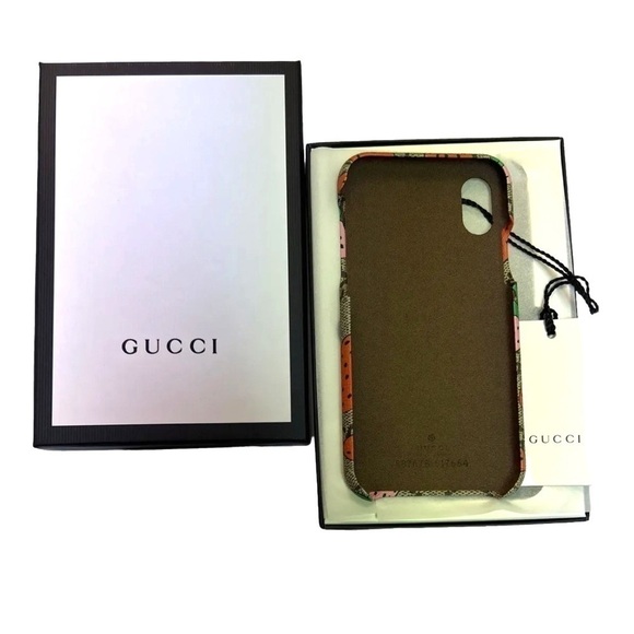 Gucci Authentic GG Limited Edition Strawberry Supreme Iphone X XS Phone Case New - Picture 4 of 5